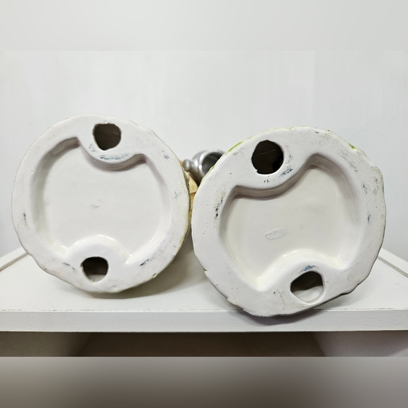 Vintage Ceramic Bunny Boy and Girl 11-12" tall Springtime - Picture 6 of 6